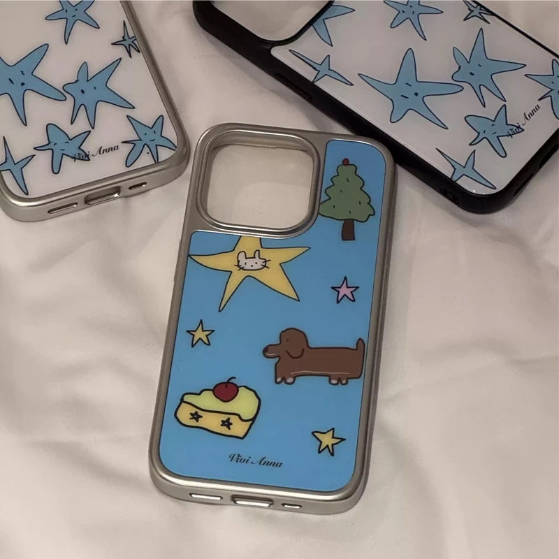 Y2K Phone Accessories - Ins Niche Creative Blue Star Puppy