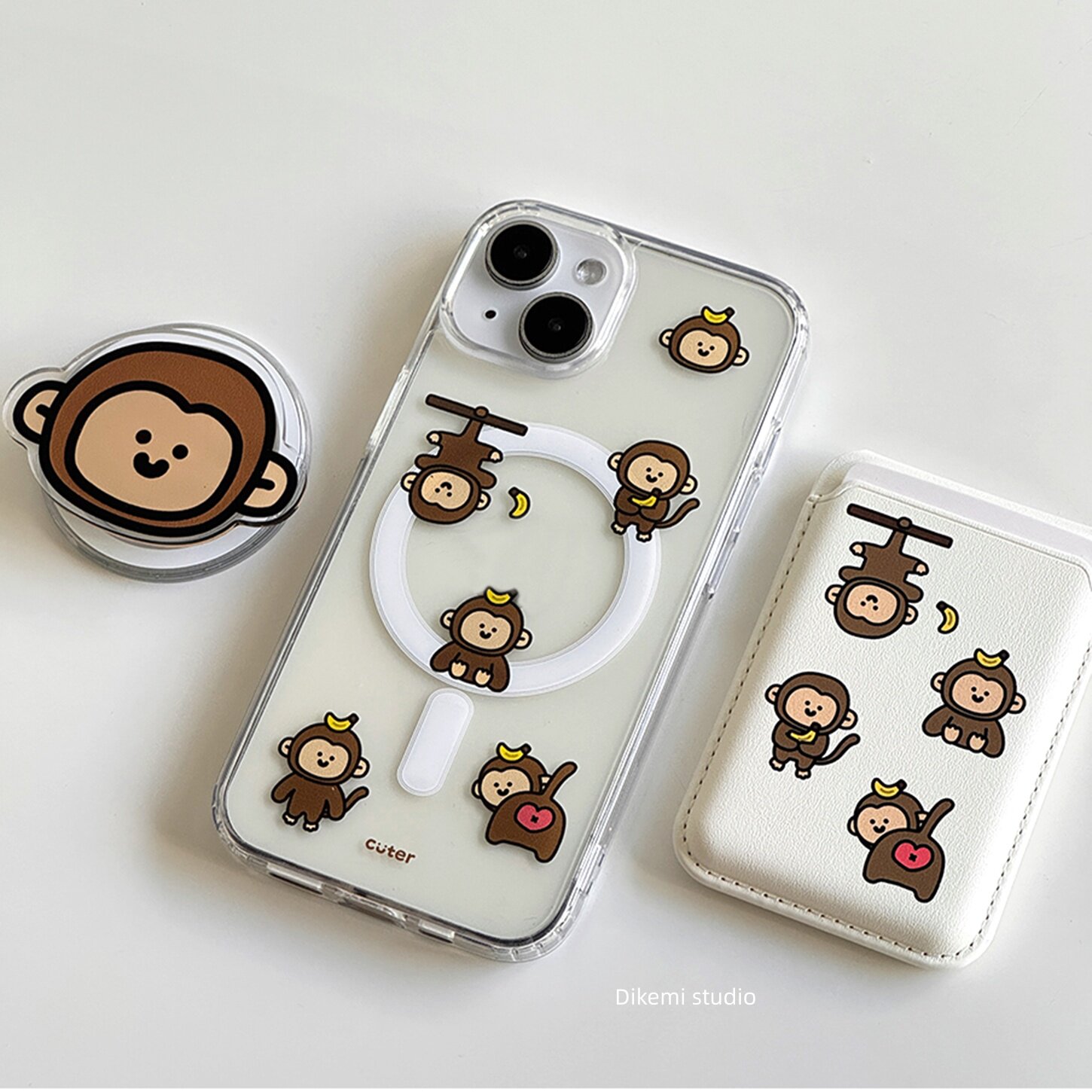 Y2K Phone Accessories - Brown Banana Baby Monkey Y2K INS