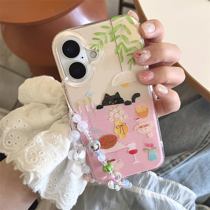 Y2K Phone Accessories - Ins Girl Cute Dining Table Little