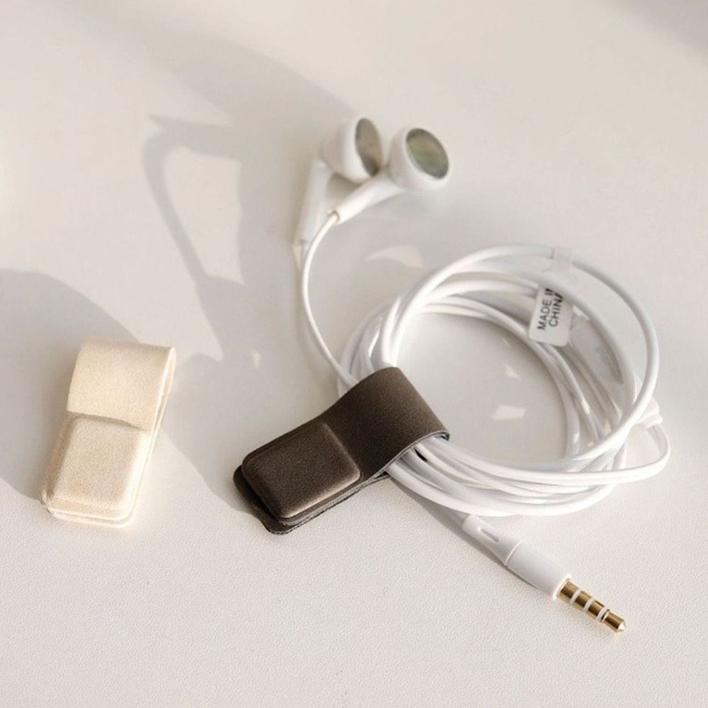 New Leather Earphone Cable Cli - Cable Organizer Magnetic ulasan dan harga