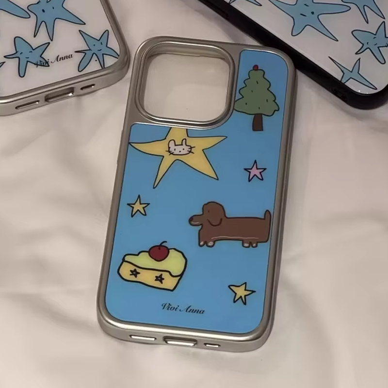 Ins Niche Creative Blue Star P - Y2K Phone Accessories ulasan dan harga