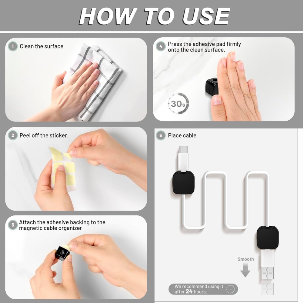 Magnetic Cable Clips for Cord  - Cable Organizer Magnetic ulasan dan harga