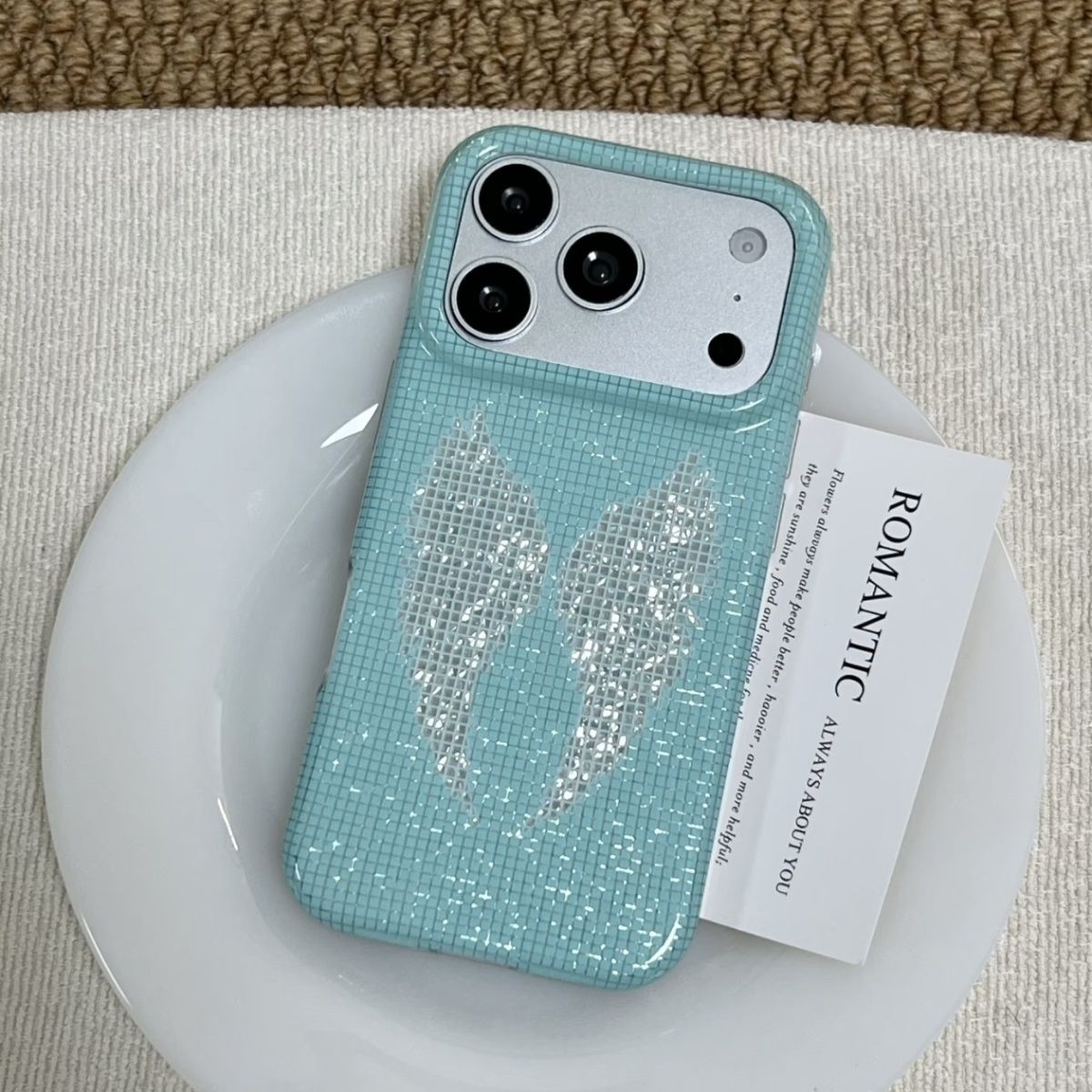Korean Ins Mint Colored Englis - Phone Accessories Iphone ulasan dan harga
