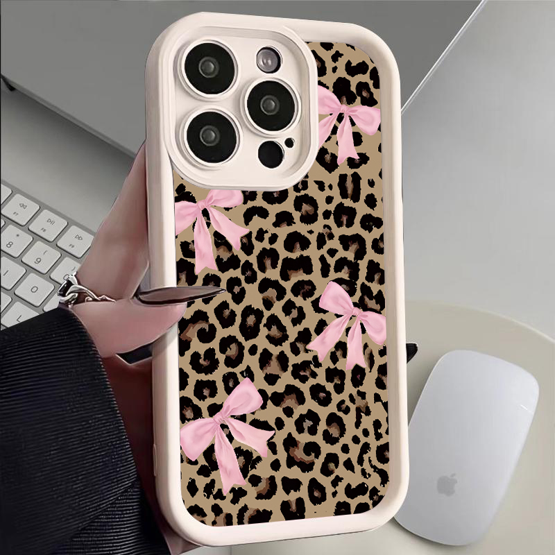 Luxury Leopard Print Bow Phone - Y2K Phone Accessories ulasan dan harga