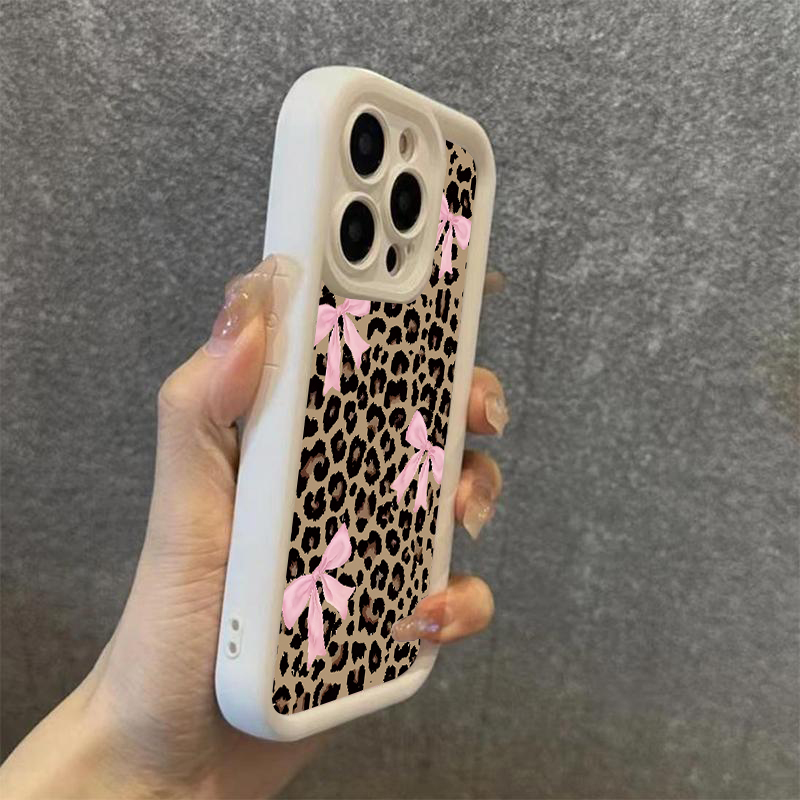 Luxury Leopard Print Bow Phone - Y2K Phone Accessories ulasan dan harga