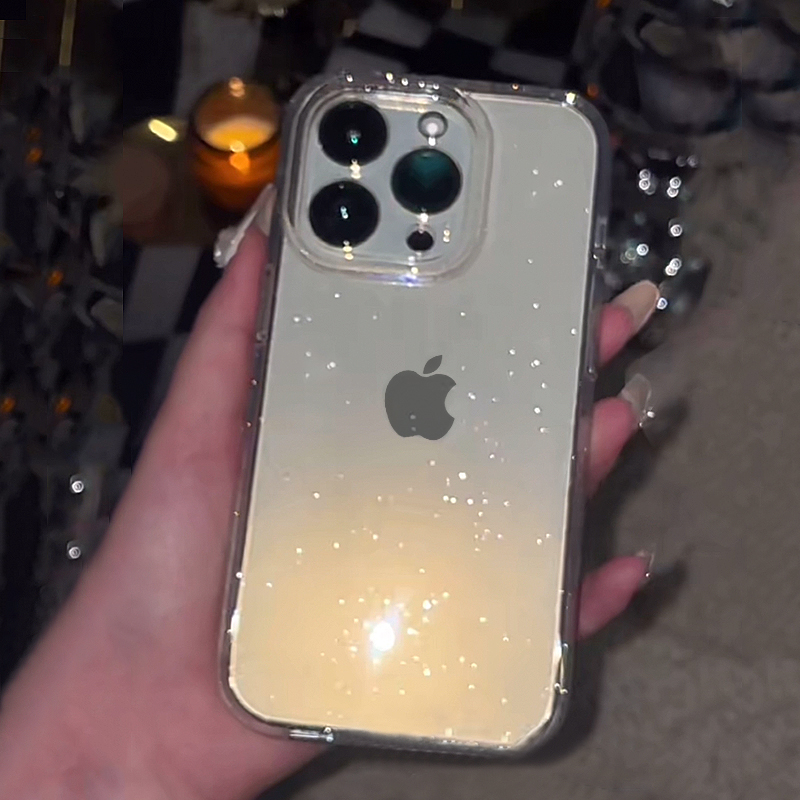 Transparent Simple Glitter Pho - Y2K Phone Accessories ulasan dan harga