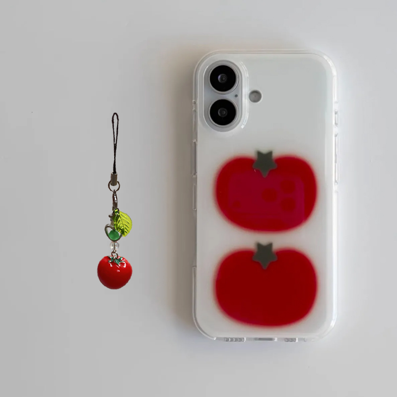 Korean Ins Two Ted Tomato Cart - Y2K Phone Accessories ulasan dan harga