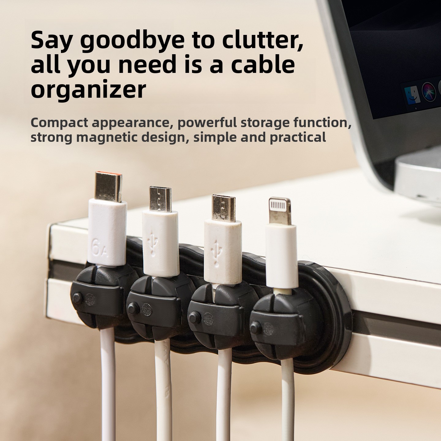 Magnetic Self-adhesive Cable O - Cable Organizer Magnetic ulasan dan harga