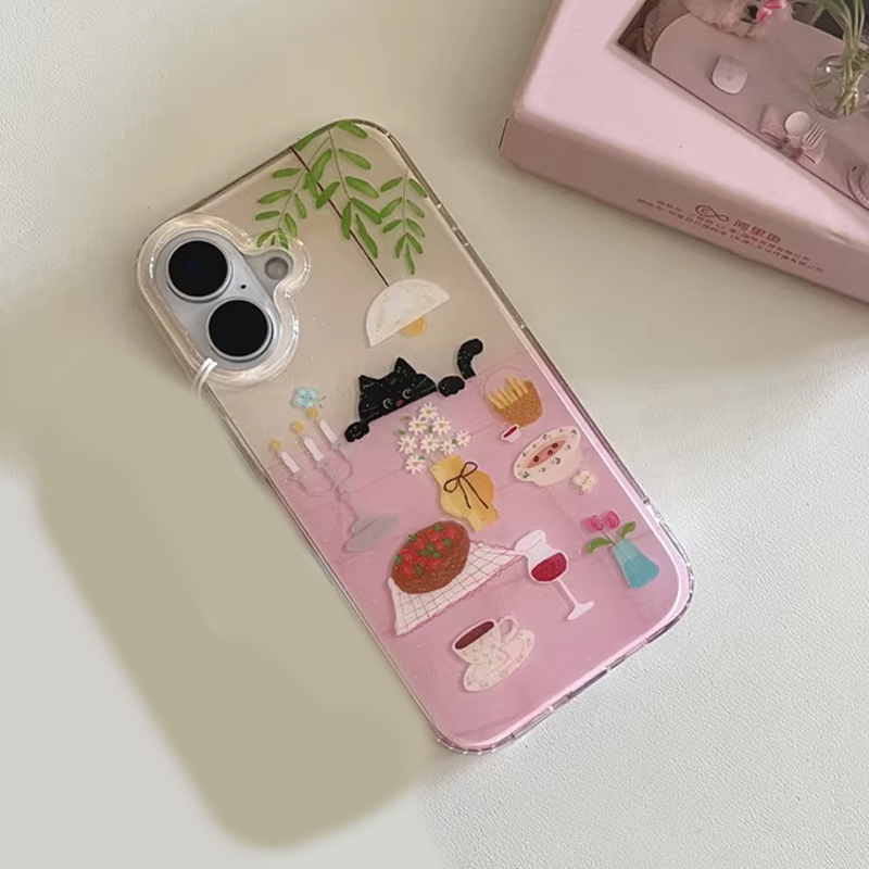 Ins Girl Cute Dining Table Lit - Y2K Phone Accessories ulasan dan harga