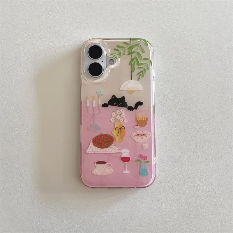 Ins Girl Cute Dining Table Lit - Y2K Phone Accessories ulasan dan harga