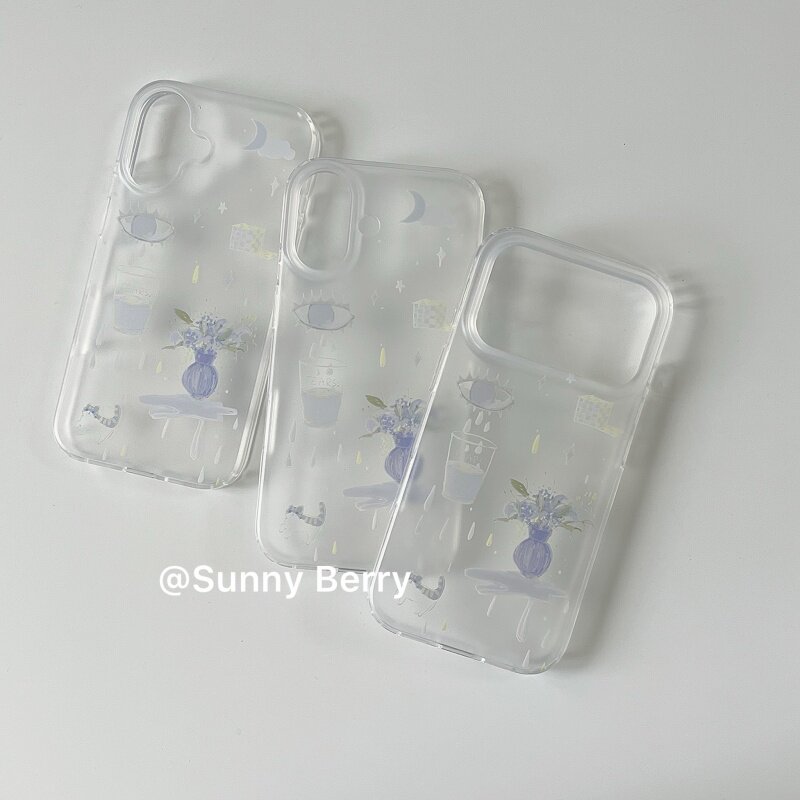 Korean Ins Blue Tear Vase Illu - Y2K Phone Accessories ulasan dan harga