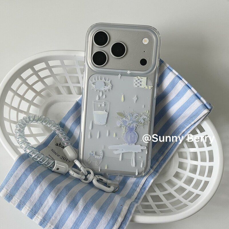 Korean Ins Blue Tear Vase Illu - Y2K Phone Accessories ulasan dan harga