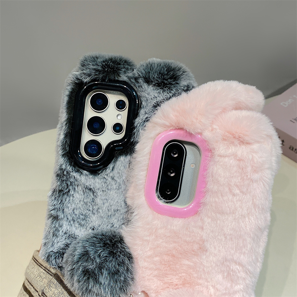 Cute Rabbit Ears Fluffy Stand  - Samsung Galaxy S25 ulasan dan harga